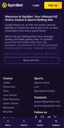 spinbet casino about