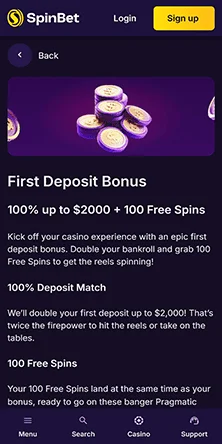 spinbet casino exclusive bonuses