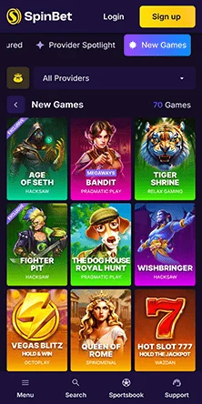 spinbet casino mobile